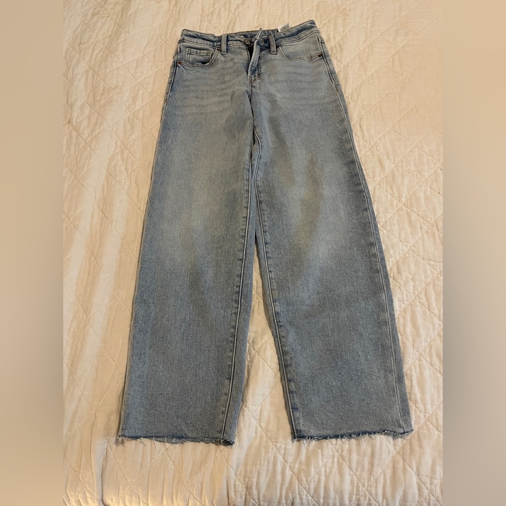 Wide leg denim jeans